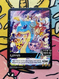 Fan Art Card by Tiredbutwoke, Set 2, Sleepy Forest - Lapras Holographic Card - Image 1
