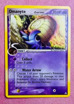 Omanyte 74/110 | EX Holon Phantoms | 2006 Vintage Non Holo Pokemon Card | LP/NM - Image 1