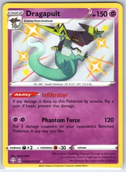 Dragapult SV062/SV122 Shiny Rare Shining Fates Shiny Vault Pokemon Holo NM - Image 1