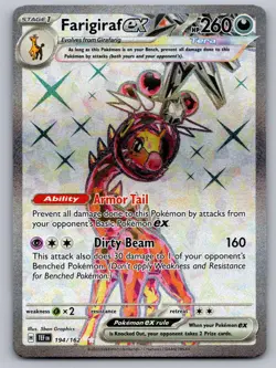 Farigiraf ex 194/162 Ultra Rare Temporal Forces Pokemon Holo Near Mint - Image 1