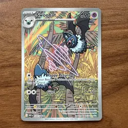 Pokemon Swoobat 120/086 Illustration Rare Sv: White Flare Full Art Holo NM/M+ - Image 1