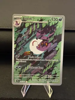 Pokemon TCG Arbok 176/162 Temporal Forces - Holo, Illustration Rare, Full Art NM - Image 1
