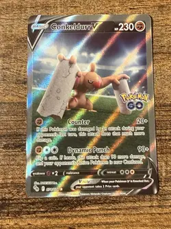 Pokemon TCG Conkeldurr V (Alternate Full Art) 074/078 Pokemon GO Holo - Image 1