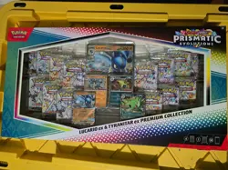 Pokemon TCG Prismatic Evolutions Lucario ex Tyranitar ex Premium Collection Box - Image 1