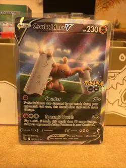 Conkeldurr V (Alternate Full Art) 074/078 Pokemon GO Holo - Image 1