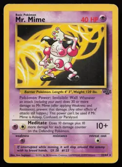 Mr. Mime 22/64 Unlimited Rare Jungle Pokemon English MP - Image 1