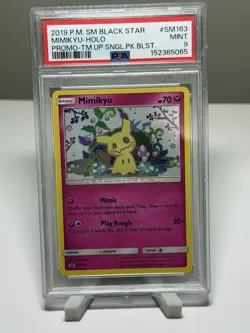 Pokemon Team Up Black Star Promo Mimikyu SM163 PSA 9 - Image 1