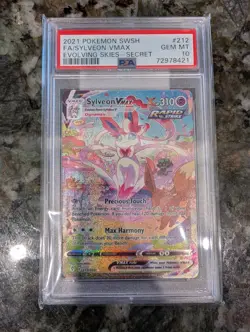 Pokemon Evolving Skies Sylveon Vmax 212/203 Alt Art PSA 10 - Image 1
