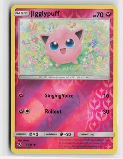 Jigglypuff 41/68 Common Hidden Fates Pokemon Reverse Holo Near Mint - Image 1