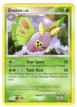 POKEMON • Dustox Lv.34 RARA • 120HP 25/130 Diamond & Pearl NM - Image 1