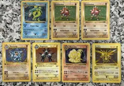 POKEMON BASE SET HOLO SHADOWLESS 7-CARD LOT!! 1999 WOTC - Image 1