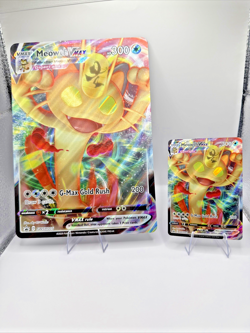 JUMBO Meowth VMAX SWSH005 + Normal Size Duo Promo Card VMAX - Image 1