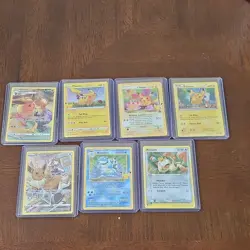 Pokemon TCG 7-Card Lot Holo Promo English: Pikachu Eevee Flareon Blastoise - Image 1