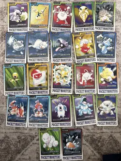 Pokemon 1997 Bandai Carddass Lot 22 Cards Japanese Vintage Near Mint - Image 1