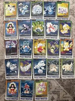Pokemon 1997 Bandai Carddass Lot 23 Cards Japanese Vintage Near Mint - Image 1