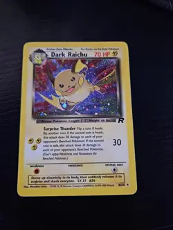 Pokemon Dark Raichu Holo TCG Card 83/82 - Image 1