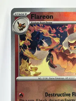 Pokemon TCG Flareon Master Ball Reverse Holo Card 013/131 Prismatic Evolutions - Image 2