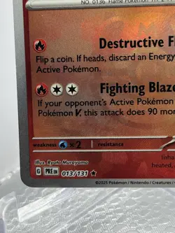 Pokemon TCG Flareon Master Ball Reverse Holo Card 013/131 Prismatic Evolutions - Image 5