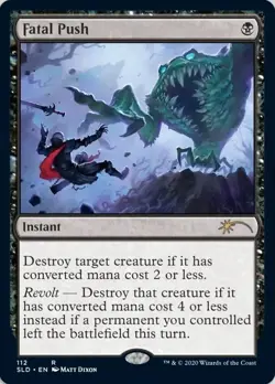 MTG Fatal Push - Foil, Secret Lair Drop Series, Lightly Played, English - Image 1