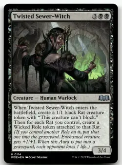 Twisted Sewer-Witch #114 (Foil) (NM) Wilds of Eldraine WOE Magic MTG - Image 1
