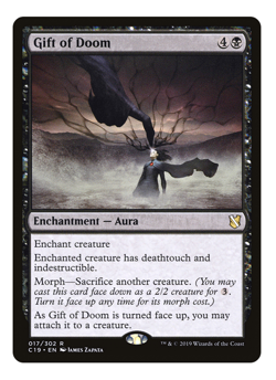 MTG - 1 x Gift of Doom - Rare Enchantment - Commander 2019 (C19) - M/NM - Image 1