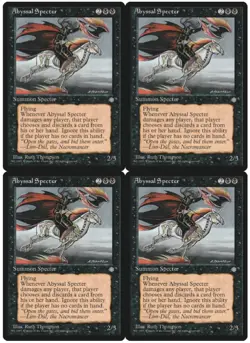 MTG Abyssal Specter x4 Ice Age Uncommon LP Playset - Image 1