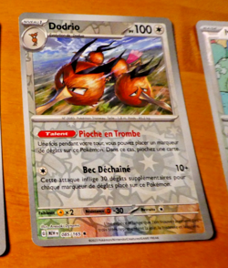 POKEMON CARD REVERSE HOLO CARTE DODRIO 085/165 FR NM MEW 2023 - Image 1