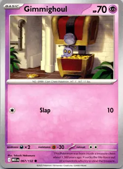 Pokemon Gimmighoul ME01: Mega Evolution (MEG) Normal 067/132 NM - Image 1