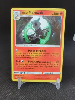 2017 Pokemon Alolan Marowak 12/111 Holo Crimson Invasion RARE - Image 1
