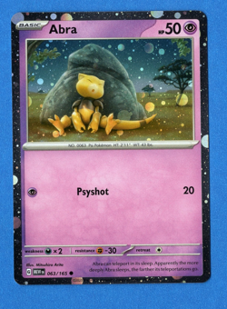 Abra - 063/165 - Cosmos Holo Promo NM, English Pokemon Scarlet & Violet - 151 - Image 1