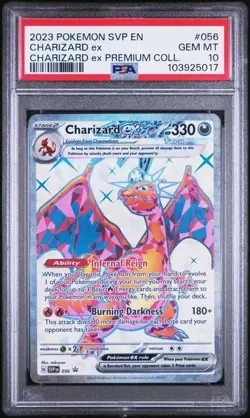 2023 POKEMON SVP EN-SV BLACK STAR PROMO #056 CHARIZARD EX PSA 10 - Image 1