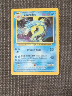 Gyarados 6/102 Base Set Unlimited - Holo Rare Pokemon Card WOTC - MP - Image 1