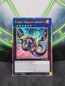 Yugioh Cyber Dragon Infinity RA04-EN068 Quarter Century Secret Rare 1st Ed NM - Image 1