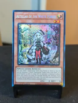 Yugioh Astellar of the White Forest MP25-EN079 Prismatic Secret Rare 1st Ed NM - Image 1