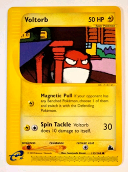 VOLTORB Pokemon Card SKYRIDGE Set 113/144 (E-Reader) WOTC era COMMON - Near Mint - Image 1