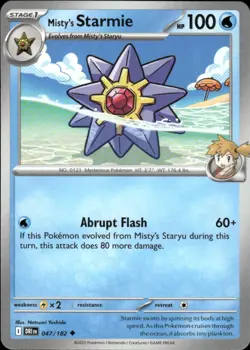 Misty's Starmie 047/182 Uncommon Destined Rivals Pokemon Near Mint - Image 1
