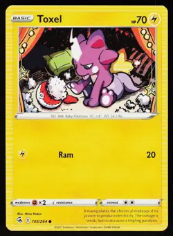 Toxel 105/264 Common Fusion Strike Pokemon Lightly Played - Image 1