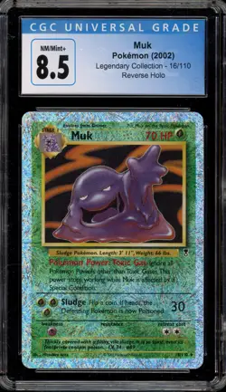 Pokemon Muk Legendary Coll. Reverse Holo Rare #16 CGC 8.5 - Image 1