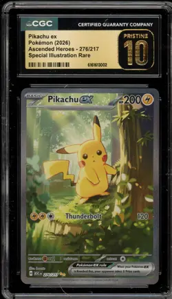 Pokemon Pikachu ex Ascended Heroes Special Illustration Rare 276 CGC 10 Pristine - Image 1