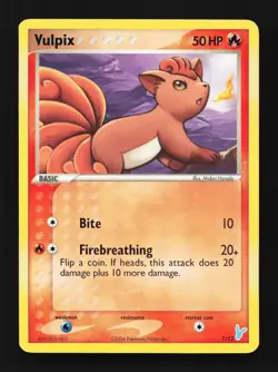 Vulpix 7/12 EX Trainer Kit 2 (Minun) English Pokemon Card TCG - Image 1