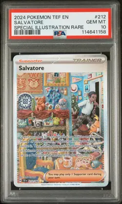 2024 POKEMON TEF EN-TEMPORAL FORCES SPECIAL ILLUSTRATION RARE SALVATORE PSA 10 - Image 1