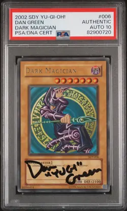 2002 SDY Dark Magician Yu-Gi-Oh! Starter Deck Yugi PSA AUTO 10 Dan Green - Image 1