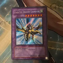 Yu-Gi-Oh! Gaia the Dragon Champion Secret Rare LOB-125 Unlimited Konami EN - Image 1