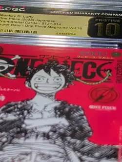 2025 ONE PIECE JPN ONE PIECE MAG VOL.20 PROMO MONKEY D. LUFFY CGC 10 PRISTINE - Image 2