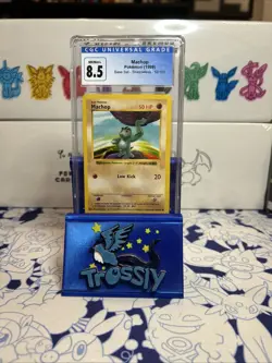 Machop Base Set Shadowless 52/102 CGC 8.5 NM-MT Blue Label Pokemon Card WOTC - Image 1