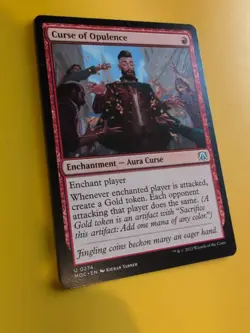 Curse of Opulence. Aura Curse. MOC Magic the Gathering Card. - Image 4