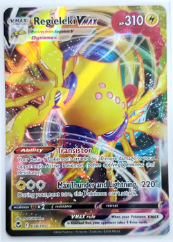 Two Card Lot Regieleki V & Vmax 057, 058/195 Silver Tempest Ultra Rare Holo NM - Image 2