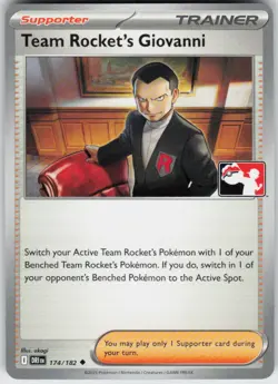 Team Rocket's Giovanni 174/182 Uncommon Prize Pack Series Cards Pokemon NM - Image 1