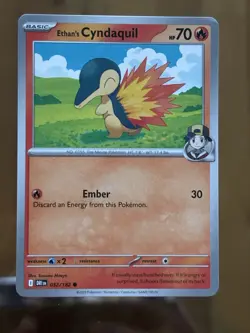Ethan's Cyndaquil 032/182 Sv10: Destined Rivals Regular Pokemon Card - Image 1