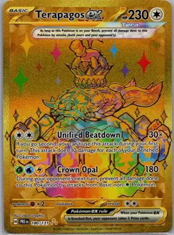 Terapagos Ex 180/131 Gold - Prismatic Evolutions - Pokemon Card - NM - Image 1